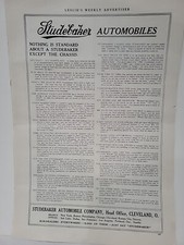 1908 Studebaker Automobile Company New England Grocer Print Ad Cleveland Leslies picture