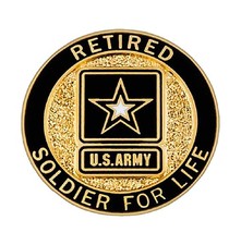 Soldier for Life Retired Lapel Pin (Military Issued)-Veteran Owned Business picture