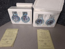 Bradford Editions Spirit Of The Wilderness Wolf Ornaments Lot of 4 w/ COAs Box picture