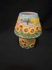 Vintage George & Kate Stanhope Porcelain Candle Holder Sunflower Pattern picture
