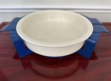 NOS Vintage Cobral by Beucler 1½ Quart Quiche Dish Set Blue Frame CC6007 USA picture