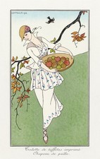 1914 Costumes Parisiens: Toilettes de taff French Fashion Cover Art Poster Print picture