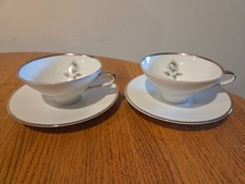 Vintage Set of 2 Saladmaster Estate REMEMBRANCE Cup & Saucers Porcelain Germany picture