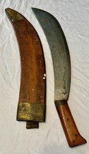 Original Spanish American War - WWI Collins 1005 Machete Bolo Knife & Sheath picture