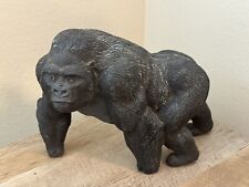 Gorilla Figurine Black Hard Rubber Detailed Jungle Animals Weighs 3.82 Pounds picture