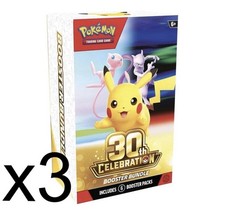 3x Pokémon TCG 30th Anniversary Booster Bundles SEALED picture