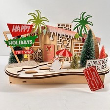 World Market 2022 HOLIDAY MOTEL Lighted MCM Wood LED Mid Century Christmas picture