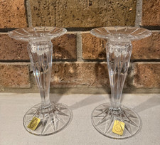 Vintage West Germany Bleikristall 24% Lead Crystal Candlesticks Pair 6.25