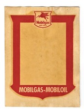 1940s MobilOil Mobilgas Federal Motor Vehicle Tax Stamp Safety Seal Decal  Mobil picture