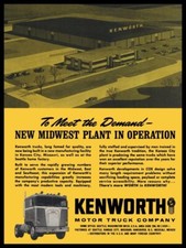 1964 Kenworth Trucks, Kansas City Factory Pic NEW Metal Sign: 12x16