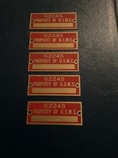 Vintage USMC Property Tags Brass New Old Stock picture