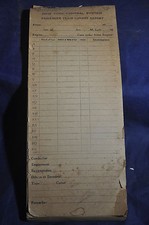 Ca 1940s *UNUSED* New York Contral System Passenger Train Consist Report picture
