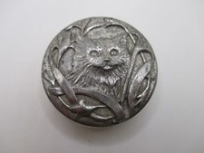 1987 Seagull Fine Pewter Canada Kitty Cat trinket box w brooch lid picture