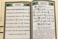 English and Arabic with meanings The Noble Quran Book Islam Pray Allah New picture