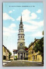 Charleston SC-South Carolina, St Philip's Church, Antique, Vintage Postcard picture