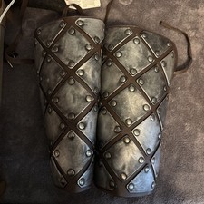 HiiFeuer Medieval Studded Faux Leather Bracers Viking Gauntlet Arm Guard Knight picture