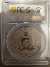 2026 Niue Mermaid Baby Pink Hair $1 1oz Silver PCGS PR69 Rev PR Colorized picture