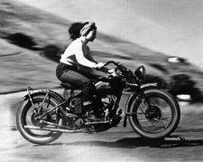 8x10 Print Patti Waggin Burlesque Dancer and Motorcycle Racer #PWHF picture