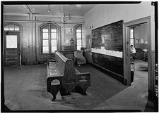 Photo:Erie PA 1900s Waiting Room First Floor Interior Bench Ticket Window picture
