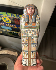 British Museum HunkyDory Egyptian Sarcophagus/Mummy Tin Box Container w/ Lid picture