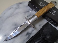 Elitedge Fancy Swing Guard Lockback Pocket Knife Folder Maple Wood 440C 10-001LW picture