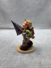Vintage Goebel MI Hummel Boy Umbrella Figurine Small Multicolor Germany Boxed picture