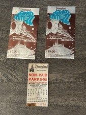 1977 Disneyland Grad Nite Admission Tickets Pair May 27 With Parking Pass picture