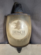 Rare 1960s Busch Bavarian Beer Revolving Pendulum Barrel Bar Light Untested picture