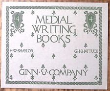 1901 VINTAGE MEDIAL WRITING BOOK BY GINN & COMPANY #4 CURSIVE INSTRUCTION Z5445 picture