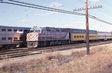 METRA Railroad Train Locomotive Highliner Car Original 1982 Photo Slide picture