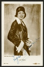 Lya Mara d1960 signed autograph 3.5x5.5 Photo Polish Actress Silent Film picture