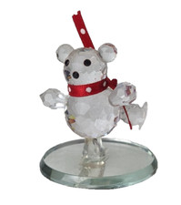 vintage 1985 Spoonliques crystal figurine ice skating bear picture