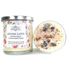 Divine Love Soy Candle 100% Natural Crystal Hope Trust Faith Grace Wiccan Pagan  picture