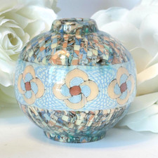 Vintage Jean Gerbino Mosaic Ceramic Vase Vallauris France Circa 1940s Signed picture