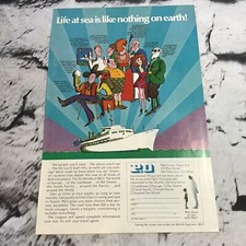 Vintage 1969 Print Ad P&O Cruise Ships Travel Tourism Advertising Art picture