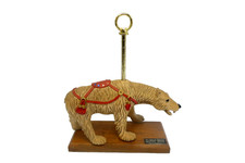 Vintage PJ’s Carousel Collection Dentzel Style Polar Bear Figure Signed PJENT85 picture