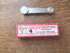Starrett No. 4 Screw Pitch Gage w/Box Machinist Tool USA picture