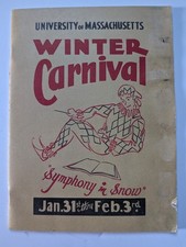 1957 University of Massachusetts Winter Carnival Program Booklet picture