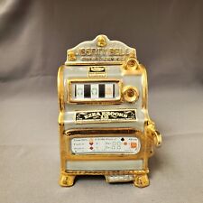 Vintage 1971 Ezra Brooks Liberty Bell Slot Machine Decanter 24k Gold Trim picture
