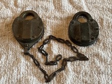 (2) Vintage JHW CLIMAX Co Newark NJ USA Brass Padlocks No Keys picture