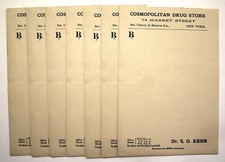LOT OF 7 VINTAGE VERY EARLY 1900'S NYC PHARMACY PRESCRIPTION BLANKS picture
