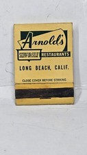 Vintage Matchbook Cover - ARNOLD'S Serv-UR-Self Restaurant Long Beach California picture