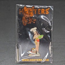 New Vintage Hooters Girl with Mixing Bowl & Hootie Tac Pin Collectible 4 Avail picture