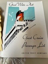 Lot Of Great White Fleet &  Steam Ship Menus & Passenger List 1951 picture