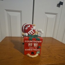 Vtg. M&M's Countdown To Christmas mechanical CALENDAR CANDY DISPENSER Mr. RED 6” picture