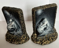 Vintage 1964 JESUS Praying At Gethsemane Bookends By Victor Creative Arts, Inc. picture