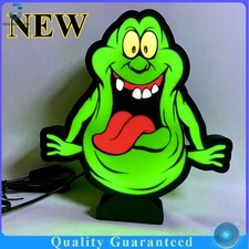 3D Printed USB LED Lamp Neon Sign w Stand 7 Inches Ghostbusters Slimer Light Box picture