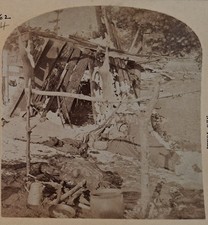 Hunting Camp Niagara Falls Stereoview Geo Barker and SB Moyer Emporium picture