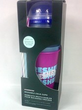 5x Starbucks Summer 2024 Printed Dome Lid Reusable Plastic Cold Cups Straw 24 oz picture