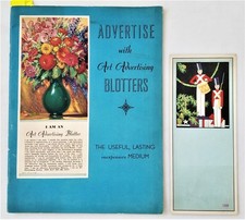 1940s antique ADVERTISE with ART ADVERTISING BLOTTERS CATALOG 37pg picture